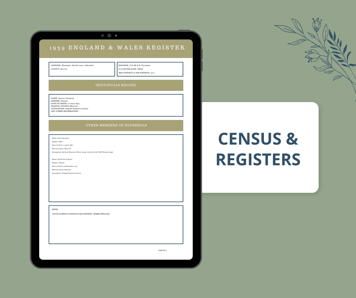 Census & Registers