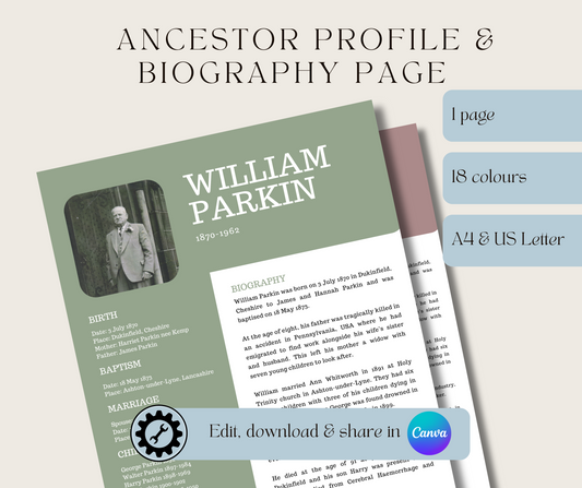 Ancestor Profile and Biography