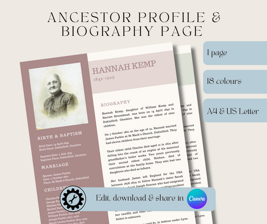 Ancestor Profile and Biography