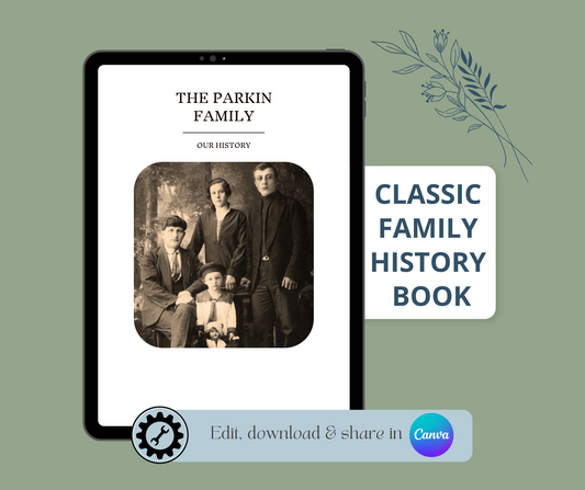The Classic Family History Book for Family History Organisation (CANVA)