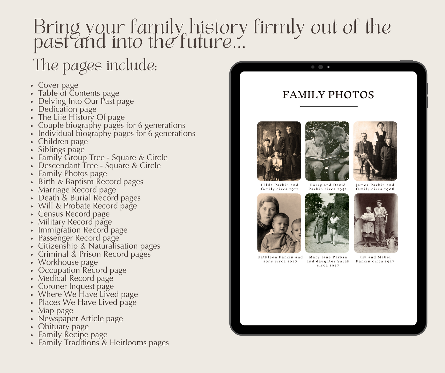 The Classic Family History Book for Family History Organisation (CANVA)