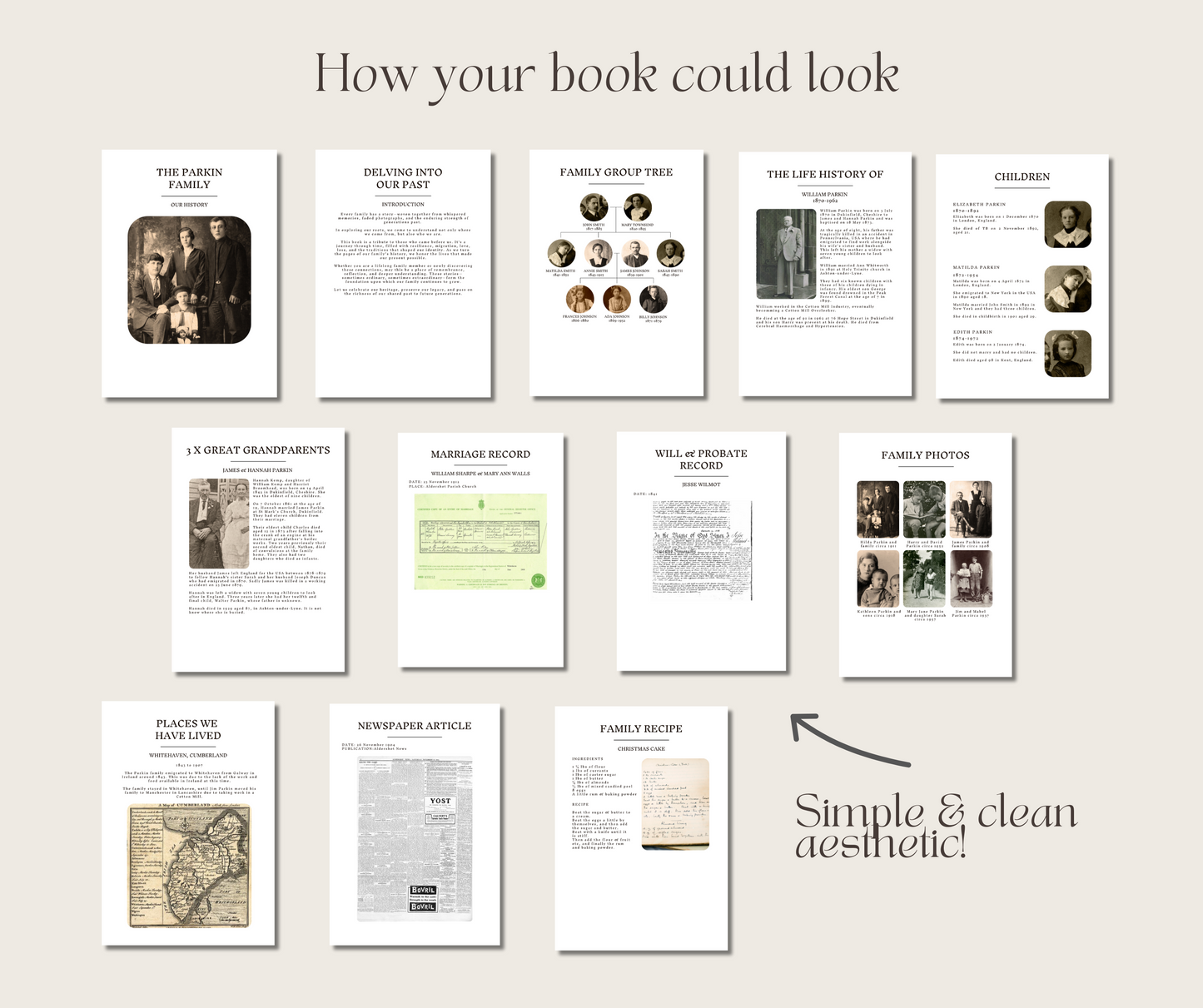 The Classic Family History Book for Family History Organisation (CANVA)